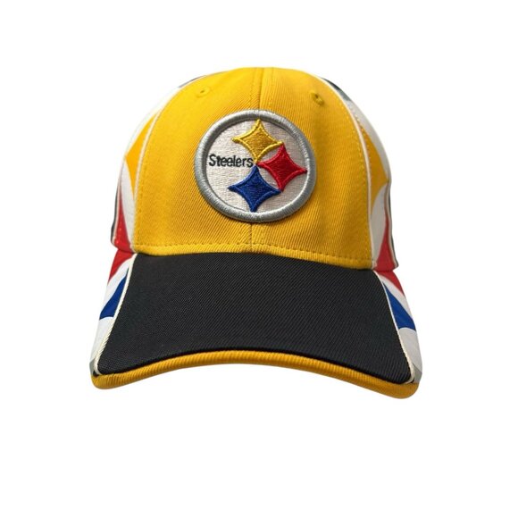 Pittsburgh Steelers Reebok Fitted Baseball Hat Cap Football NFL Logo Dad Stretch - Picture 1 of 11